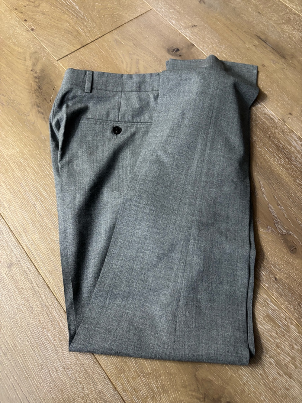 Sandro Men's Gray Flat-Front Dress pants